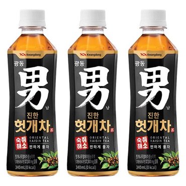  광동 남 진한헛개차 340ml x 40페트 차음료 숙취해소