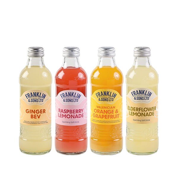 프랭클린 탄산음료 275ml 12병 (레몬/오렌지자몽/라즈베리/진저)