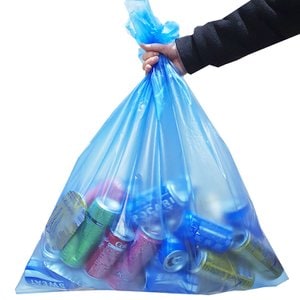  이지포장 재활용 비닐봉투 청색100L 90x100(50매) 대용량 분리수거