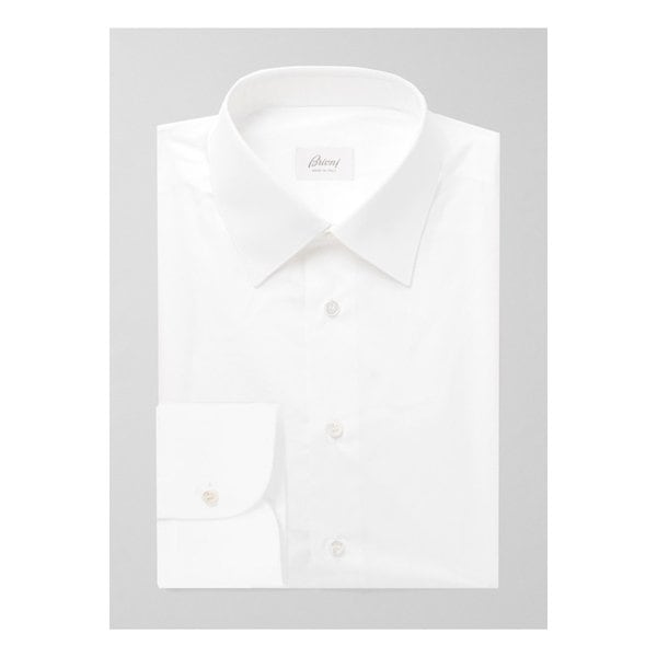 브리오니 화이트 코튼 포플린 셔츠 화이트 666467151989585