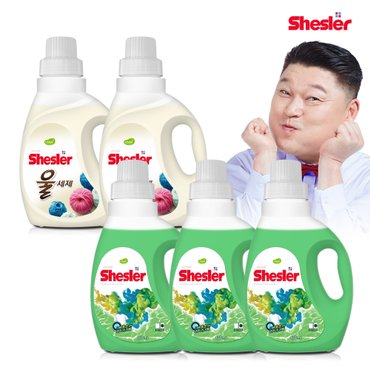 아토세이프 쉬슬러 세탁 액체 유칼립투스 고농축 세제 미니 650ml 3개+울 세제 드라이 중성세제 650ml 2개