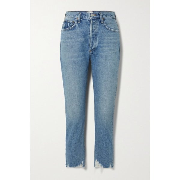 라일리 크롭 프린지 하이 라이즈 스트레이트 진 33258524072112221