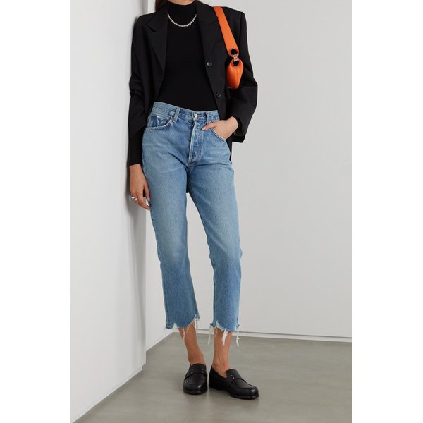 라일리 크롭 프린지 하이 라이즈 스트레이트 진 33258524072112221