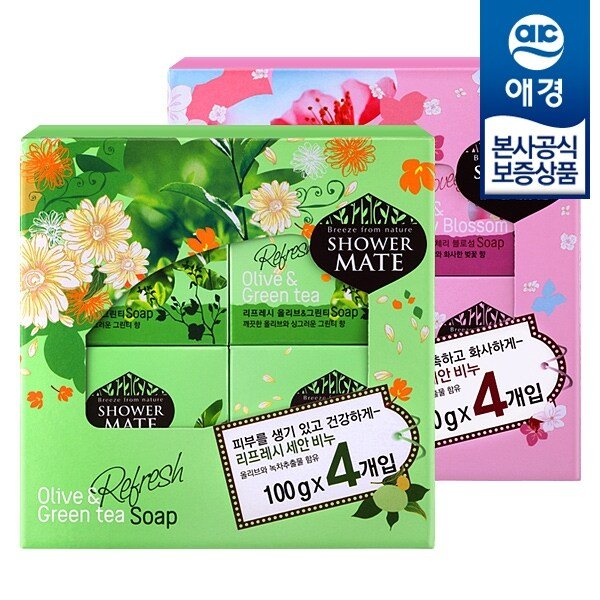 샤워메이트 비누 100g 4입 x2개
