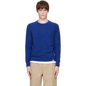 메르츠 비 슈바넨 브러시드 실크 캐시미어 스웨터 SKCN02.667.3 667 cornflower blue