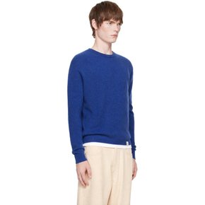 메르츠 비 슈바넨 브러시드 실크 캐시미어 스웨터 SKCN02.667.3 667 cornflower blue