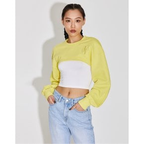 [TOPGIRL] BALLON SLEEVE BOLERO SWEATSHIRTS_T316TP126(AY)