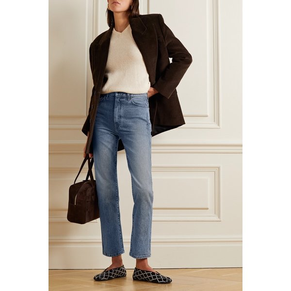 케이트 아비게일 크롭 하이 라이즈 스트레이트 진 라이트 데님 1647597289287639