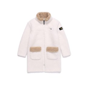 내셔널지오그래픽 키즈 N204KFT950 포켓 배색 FLEECE 롱기장 뽀글이 F-ZIP SUGARSWIZZLEIVORY