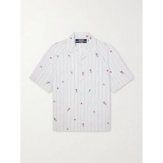 자크뮈스 로자민 자수 스트라이프 코튼 포플린 셔츠 46376663162968006