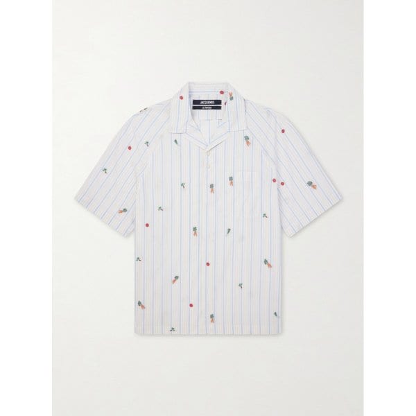 로자민 자수 스트라이프 코튼 포플린 셔츠 46376663162968006