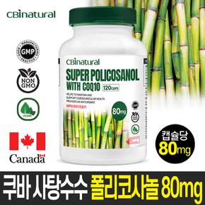 쿠바산 사탕수수 폴리코사놀 80mg+코큐텐 30mg 4개월/캐나다 생산 쿠바폴리코사놀