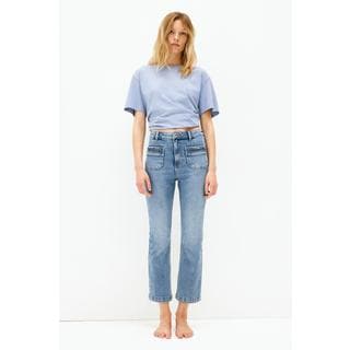 H&M 크롭트 진 데님 블루 1213702001