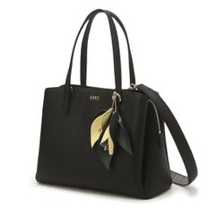 DCBA1E543BK[MISTY FLOWER] 블랙 참장식 가죽 토트백