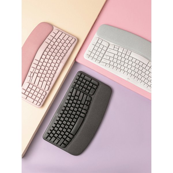 로지텍코리아 WAVE KEYS 인체공학 무선 블루투스 키보드