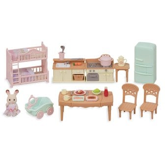  Sylvanian Families EPOCH 실바니아 패밀리 인형·가구 세트 [붉은 지붕의 큰 집 가구