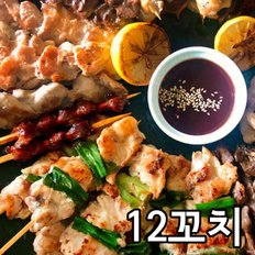  40년전통 대구서문시장 수제 모듬꼬치(파닭4+순살4+염통4/총12꼬치)+데리야끼소스1개 증정