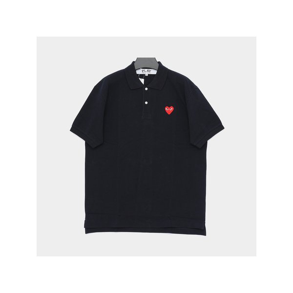 26SS 레드 하트 패치로고 카라 반팔 공용 PK티셔츠 AX T006 051 2