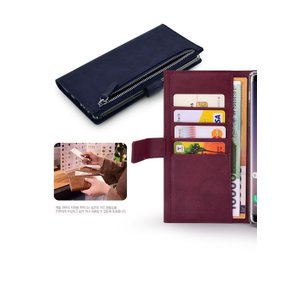 갤럭시 Z폴드 2 3 4 5 지퍼 다이어리 카드 수납 지갑 케이스  6가지색상 완벽한보호력