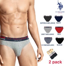 U.S. POLO ASSN 남성 순면 삼각팬티 브리프 2종 세트 I-006_2PACK