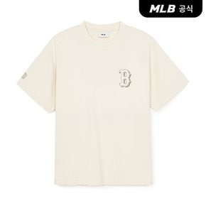 [코리아공식] 빈티지 모노티브 오버핏 반팔 티셔츠 BOS (Mg.Cream)