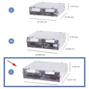 시스템 멀티박스大 263x237x78mm 1단 소품정리 공구함 (W90C433)