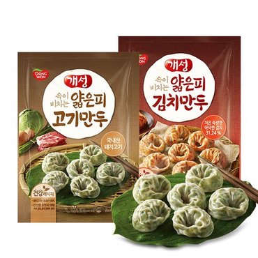 동원 [동원냉장냉동] 개성얇은피만두 고기/김치 400g x4개