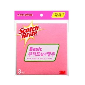 /3M 브라이트 베이직 부직포 칼라행주 3매 박스(100 (WCAF748)