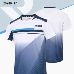 배드민턴 상의 반팔 티셔츠 화이트 네이비 2024R-17