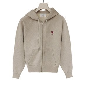 여성 하트 로고 지퍼 후디 USW415 747 2712 HEATHER LIGHT BEIGE [AIC137lb]