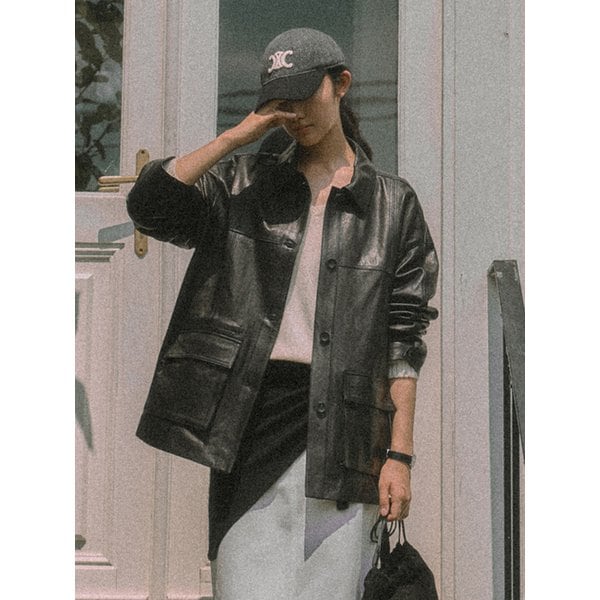 AXIS LAMBSKIN LEATHER JACKET_BLACK