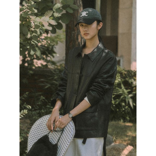 AXIS LAMBSKIN LEATHER JACKET_BLACK