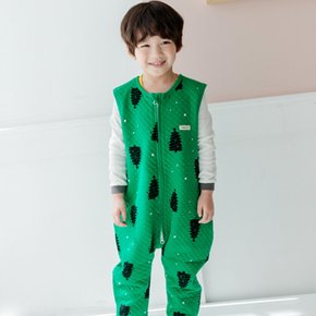트리 초록 무형광 삼중직 보온 슬립색