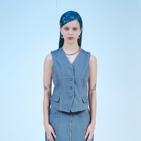 그레이 데님 베스트 GREY DENIM VEST