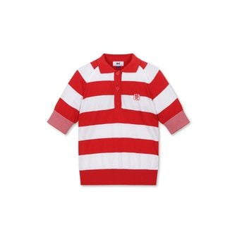 왁 [Athletic] WAAC Womens Stripe SS Knit Polo(WWWAA23553REX)