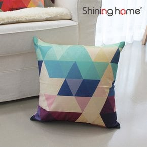 러프 소파 쿠션(솜포함) 45x45 레인보우스칸디 C