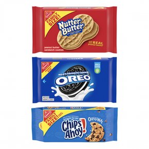 [해외직구] 나비스코  OREO  CHIPS  AHOY  &  너터버터  Cookies  버라이어티  팩  패밀리  사이즈  3팩