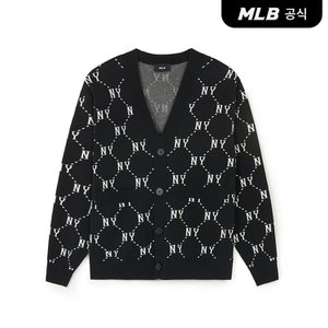 MLB [코리아공식]다이아 모노그램 전판 가디건 NY (Black)