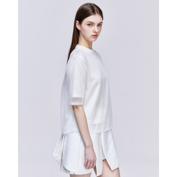 [파주점] [송지오우먼]송지오 오리진 파리 레이어드 니트 아이보리 WH3KT302IV