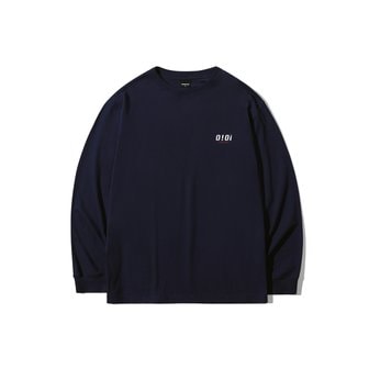 5252 BY O!Oi BASIC LOGO LONG SLEEVE T-SHIRTS [NAVY]