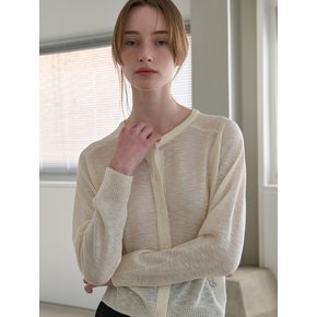 래글런 시스루 니트 가디건 아이보리 VW451