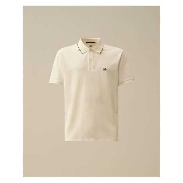 25SS 씨피 컴퍼니 폴로 티셔츠 18CMPL097A005263W103 GAUZE WHITE DOM