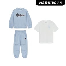 MLB키즈 (공식) 25SS 바시티 우븐 맨투맨 3세트 LA (Mg. Sky Blue) 7AS2V2351-07SBM