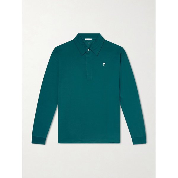 로고 자수 코튼 저지 티셔츠 46376663163015931