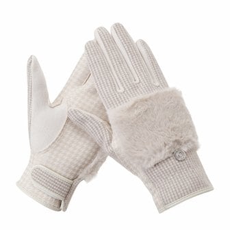 엘로드 MINK FUR PATCHED GLOVES_NUHCW23402BEX