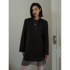 CUT-OUT LAYERED DRESS_BLACK