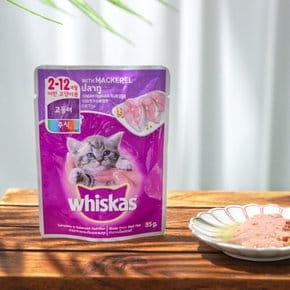 [위스카스 whiskas] 파우치 주니어 고등어80g