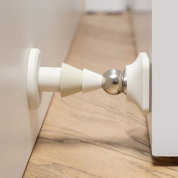 [토마]무타공 벽부착 도어스토퍼/문닫힘방지 충격흡수 벽손상방지 방문 현관문 자석형(CN104)