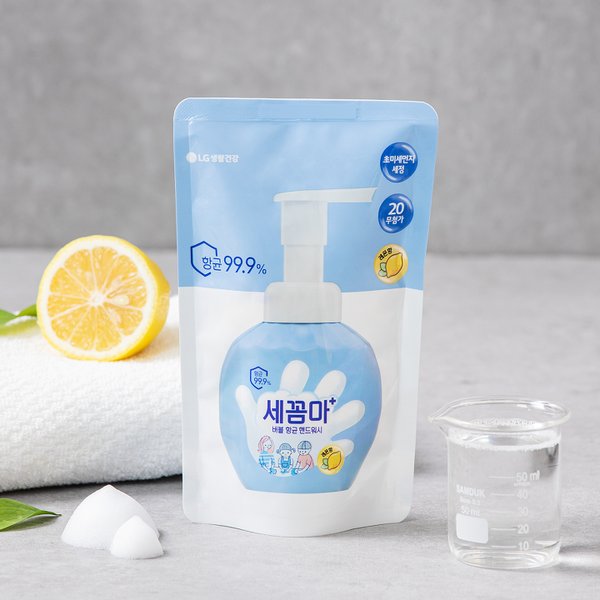 세꼼마 버블항균 핸드워시 레몬 200ml (리필)