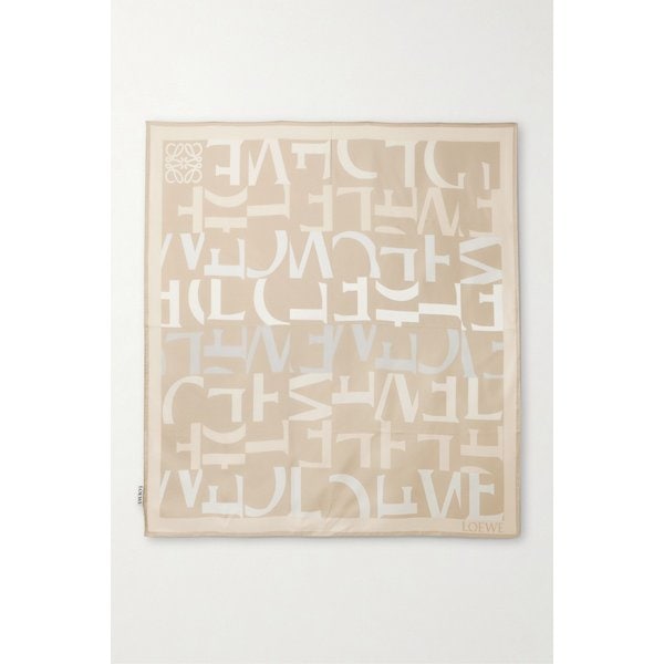 로에베 프린트 실크 트윌 스카프 46376663162984339